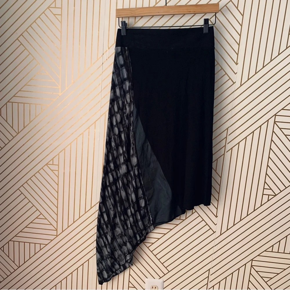 Rock n Karma 2 piece set abstract geometric patchwork skirt set asymmetrical M - Picture 10 of 14